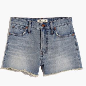 NWOT Madewell The Perfect Jean Short in Balsam Wash: Tencel Denim Edition